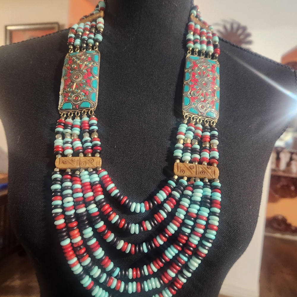 Bohemian Multicolor Beaded Necklace